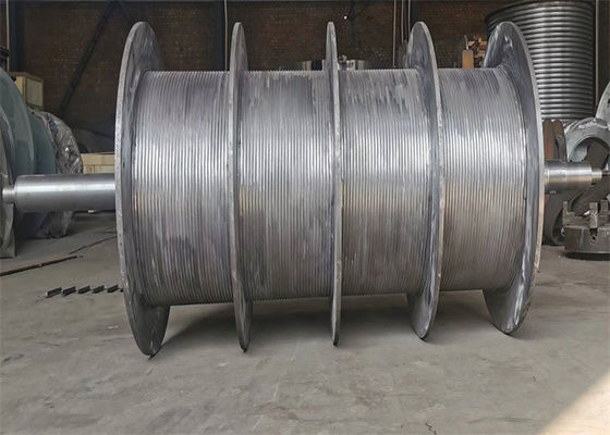 Galvanized Multiple Cable Lebus Grooved Winch Drum For Window Washer