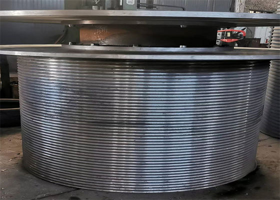 Carbon Steel Winch / Hoist Grooved Cable Drum For Tower Crane