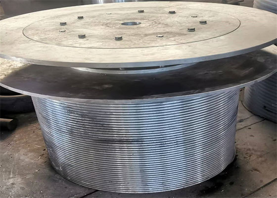 Carbon Steel Winch / Hoist Grooved Cable Drum For Tower Crane