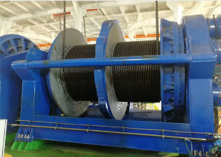 50 Ton Marine Winch Electric Large Rope Capacity Double Grooved Drums