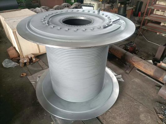 Steel Rope Cable Winch Drum Variable Speed Capability For Heavy Duty Applications