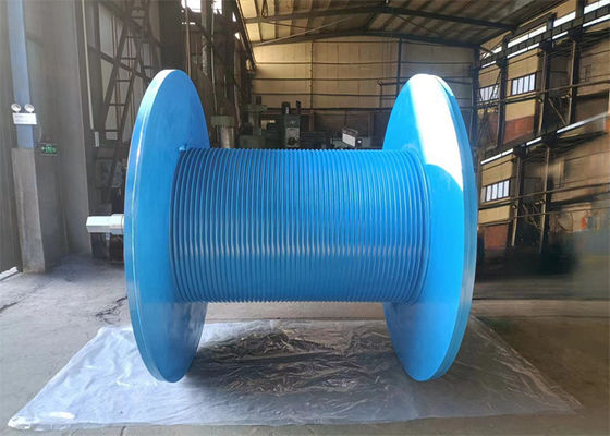 Galvanized Lebus Grooves Rope Winch Drum / Crane Parts For Marine Winch