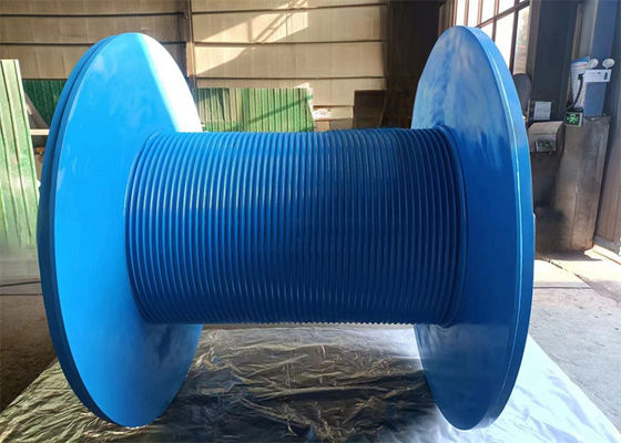 Galvanized Lebus Grooves Rope Winch Drum / Crane Parts For Marine Winch