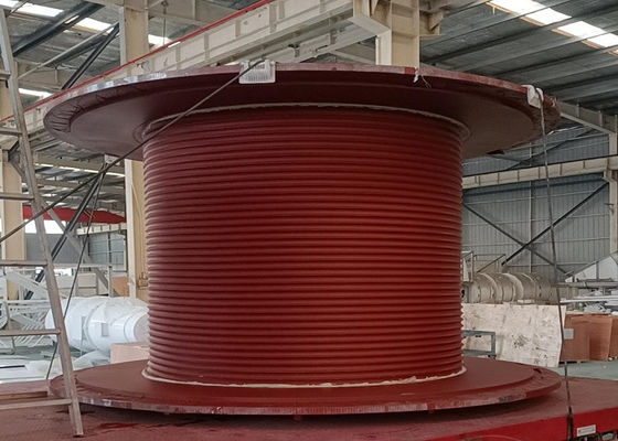 Marine Grade Steel Wire Rope Drum With Anti Corrosion Coating ISO9001 Certified