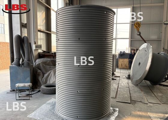 Right-Handed 50° Q355B Steel LBS Grooved Drum Sleeve RopeSpooling for Mining & Logging Operations