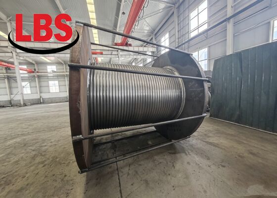 Heavy-duty Grooved Winch Drum Welded Connection Designed For Cranes