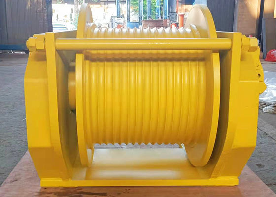 Lebus Rope Groove Drum Hydraulic Crane Winch With Encoder And Belt Brake