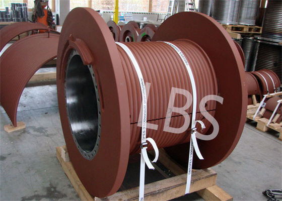 LBS 560mm Diameter Grooved Cable Drum , Winch Spare Parts For Mining