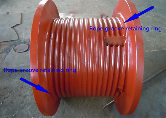 LBS 560mm Diameter Grooved Cable Drum , Winch Spare Parts For Mining