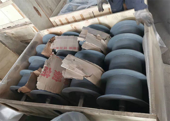 500KN Grooved Wire Rope Drum Customized For Marine Slipway Winch