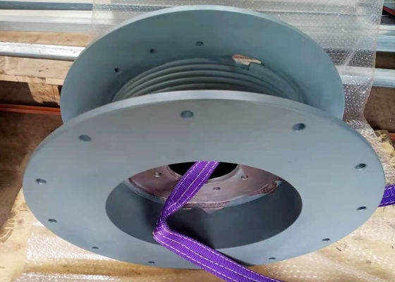 Gray Carbon Steel Cable Winch Drum Lebus Grooved  For Mining