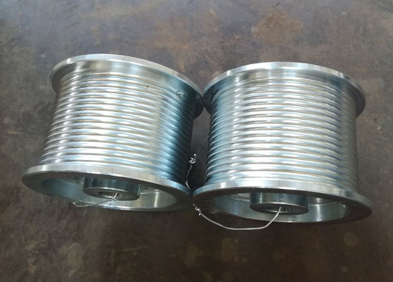 Customized Q355B Steel Grooved Cable Drum For Wire Rope Winch