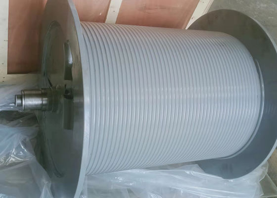 Lebus Grooved Steel Cable Drum , Rope Winch Drum High Polymer For Lifting