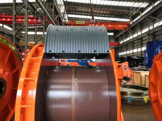 High Efficient Tower Crane Engineering Lebus Groove Wire Rope Winch Drum