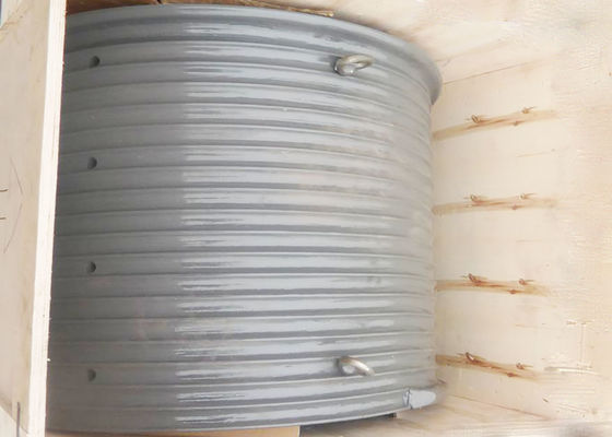 240KN Winch Drum With Grooved Sleeves Sleeves 1000mm Diameter For Construction