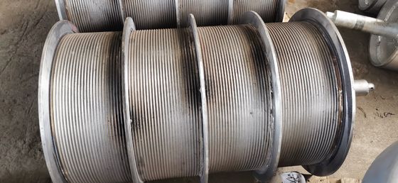 Slowly Speed Grooved Winch Drum For Manned Elevator Carry People For Window Cleaner